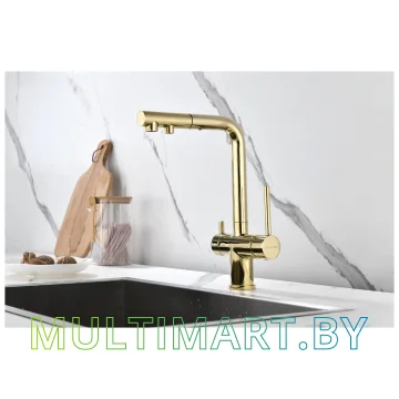 Смеситель Paulmark Serpentine Se213222-G (золото) картинка 2